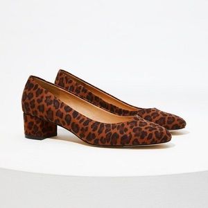 Loft leopard print block heel pumps